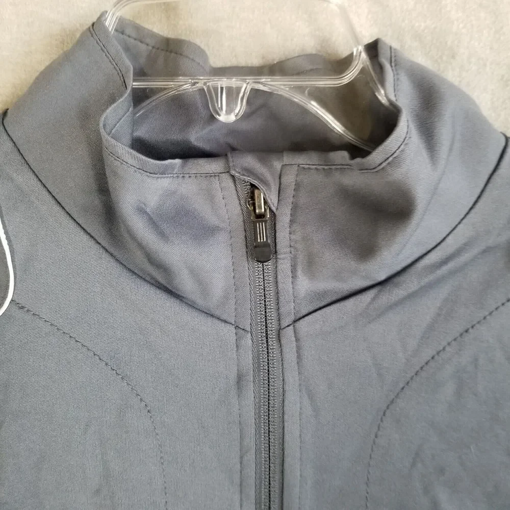 NWT Adidas Mens Medium Hot Jacket Game Day 1/4 ZIP Lead Gray Performance‎ Poly - Picture 5 of 14